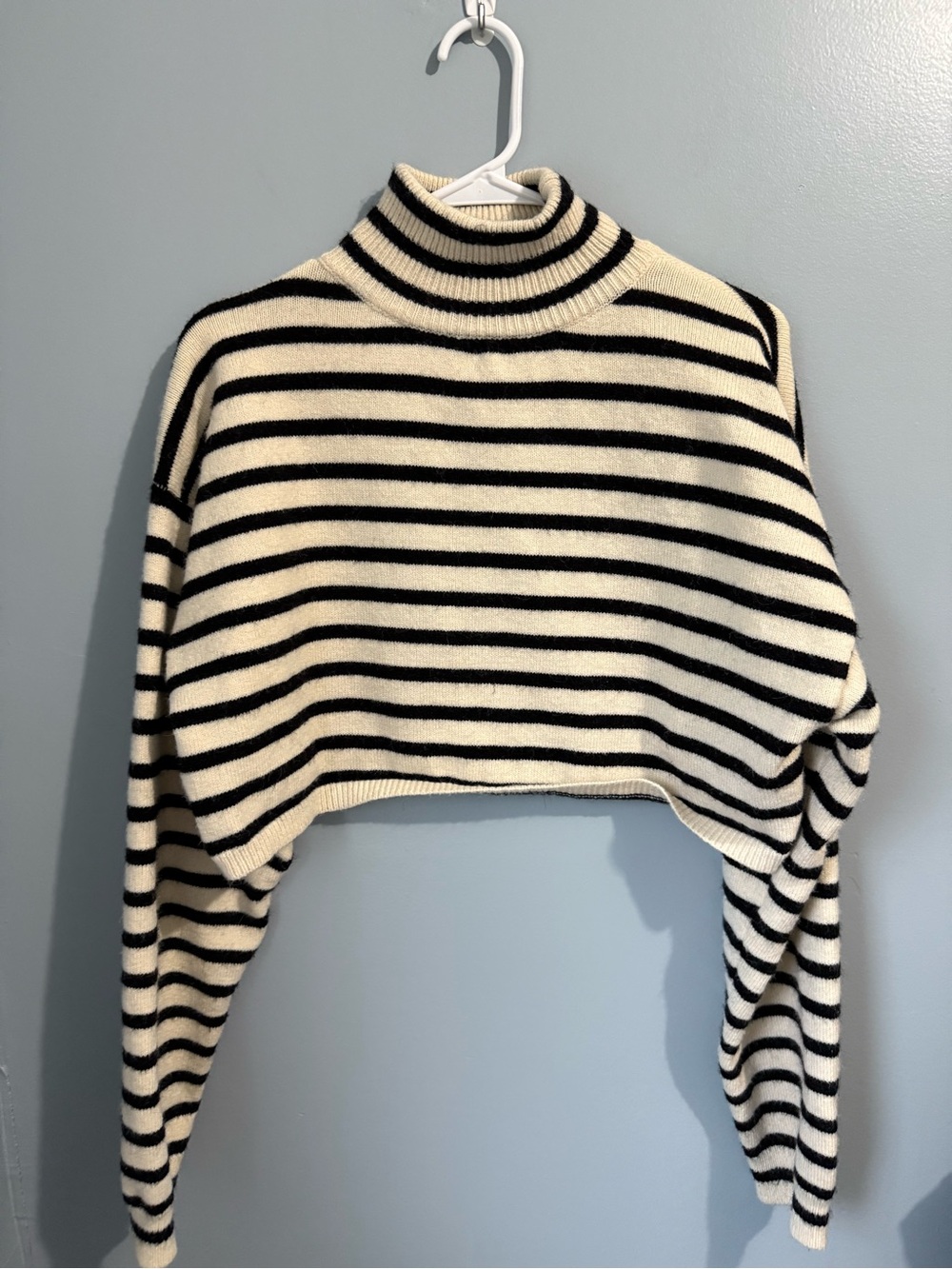 Cider Cropped Striped Sweater Size XS
